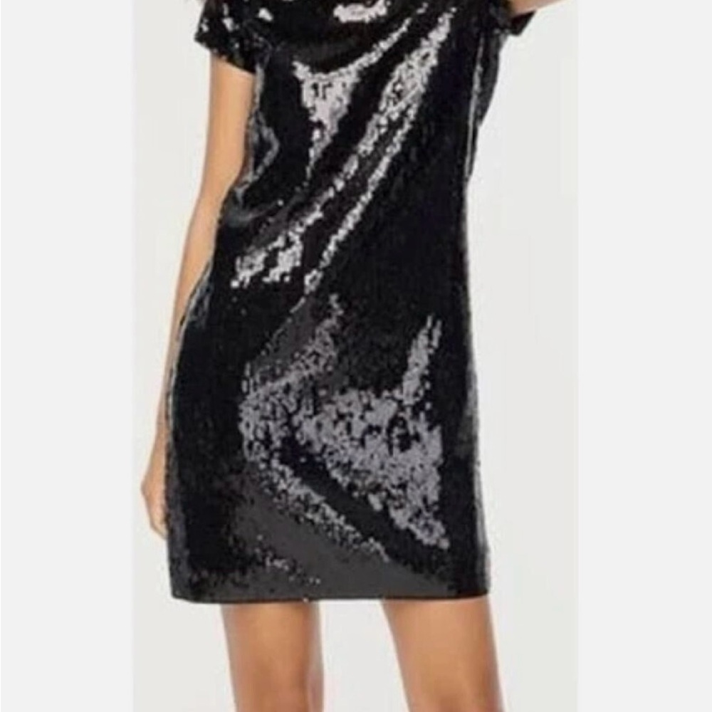 J. Crew Black Sequin Mini Dress